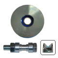 Rolle 100mm mit V-Rille - 300kg. / Rolle 80mm mit V-Rille - Tragkraft 300kg.  Detailma�e - siehe Bild 2.