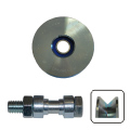 Rolle 80mm mit V-Rille - 300kg. / Rolle 80mm mit V-Rille - Tragkraft 300kg.  Detailma�e - siehe Bild 2.