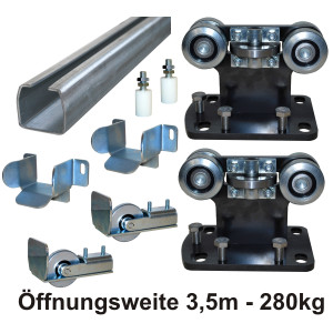 Komplettsystem freitragend 3,5m bis 280kg.