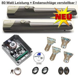 Drehtorantrieb Set A5 2-fl�gelig NEU - mit Endanschl�ge mechanisch verstellbar f�r Tor AUF und ZU.