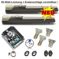 Drehtorantrieb Set A5 2-fl�gelig NEU - mit Endanschl�ge mechanisch verstellbar f�r Tor AUF und ZU. / Drehtorantrieb - Torantrieb Set f�r zweifl�gelige Tore bis 3,0m und 200kg pro Fl�gel. Der Drehtorantrieb A5 ist ein sehr robuster selbsthemmender 24V Spindel - Fl�geltorantrieb mie einer Leistung von ...