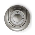 Handsender / Wandtaster APPLE 433Mhz. / Funk Wandtaster / Handsender APPLE 433 Mhz. 2 Kanal Rolling Code. -Reichweite: ca. 100m -12dc Batt. enthalten Ma�e: ca. 90x25mm Lieferung incl. Wandhalter