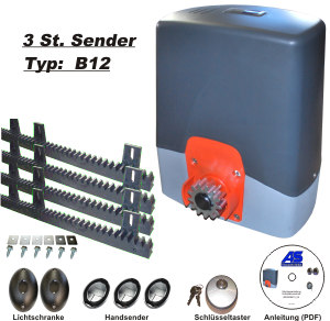 Schiebetorantrieb Torantrieb B500. Komplett Set mit 3 Handsender.