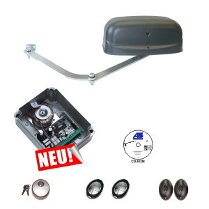 Drehtorantrieb G100 1-fl�gelig. Fl�geltorantrieb Komplettset. Geeignet f�r gro�e Tors�ulen.