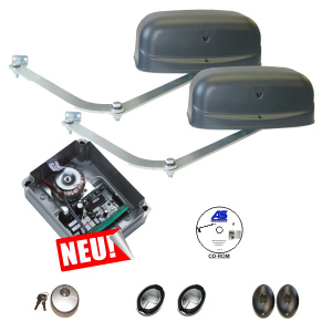 Drehtorantrieb G100 2-fl�gelig. Fl�geltorantriebe Komplettset. Geeignet f�r gro�e Tors�ulen.
