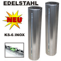Kettenschranke Kettensperre KS6 mit LED-Blinkleuchte - EDELSTAHL INOX *Exklusivvertrieb-Deutschland* / Kettenschranke KS6 f�r Absperrbreiten bis zu 15m. Ideal um mehrere Parkpl�tze oder wenn Einfahrten als Wendeplatz benutzt werden abzusperren. Kettenschranke KS6 - Komplett Set mit 6,0m INOX Kette und ...