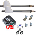Drehtorantrieb T400 2-fl�gelig Standard. Torantriebe - Komplettset. / Drehtorantrieb - Torantrieb Set f�r zweifl�gelige Tore bis 5,0m und 250kg  pro Fl�gel.Der Drehtorantrieb T400 ist ein sehr robuster selbsthemmender 24V Spindel - Fl�geltorantrieb. Ausf�hrung mit Edels...