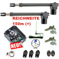 Drehtorantrieb VS2 2-fl�gelig Premium Torantriebe. 3 Handsender NEO + Antenne 150-200m Reichweite ! / Drehtorantrieb - Torantrieb Set f�r zweifl�gelige Tore bis 5,0m und 250kg  pro Fl�gel.Der Drehtorantrieb VS2 ist ein sehr robuster selbsthemmender 12V Spindel - Fl�geltorantrieb. Ausf�hrung mit Alumin...