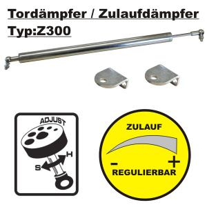 Zulaufd�mpfer f�r steigende Drehtore - regulierbare D�mpfung.