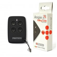 Handsender Proteco Angie rolling code    4-Kanal  433 Mhz. rolling Code Mae: 40x60x14mm Batterie: 23A Lieferung incl. se fr den Schlsselbund.  Passend zu folgenden Motorsteuerungen: Q20, Q50, Q80 und der Funkempfnger RX433 Art.: 2372