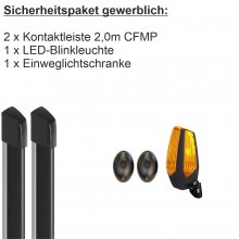 Sicherheitspaket gewerblich f�r Drehtore -2 Kontaktleisten, Blinkleuchte, Lichtschranke