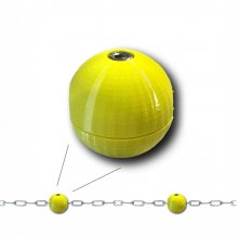 Signal-Kugel f�r Kette 4mm gelb 40mm