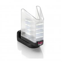 Blinkleuchte TAU V-LED 12-24V DC weiss + Stabantenne integriert  - AS Torantriebe
