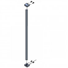 Linearlf�hrung mit Halter zu Kettenschranke KS6 - AS Torantriebe