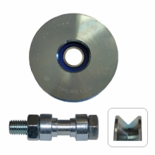 Rolle 120mm mit V-Rille - 250kg. 1 Kugellager - AS Torantriebe